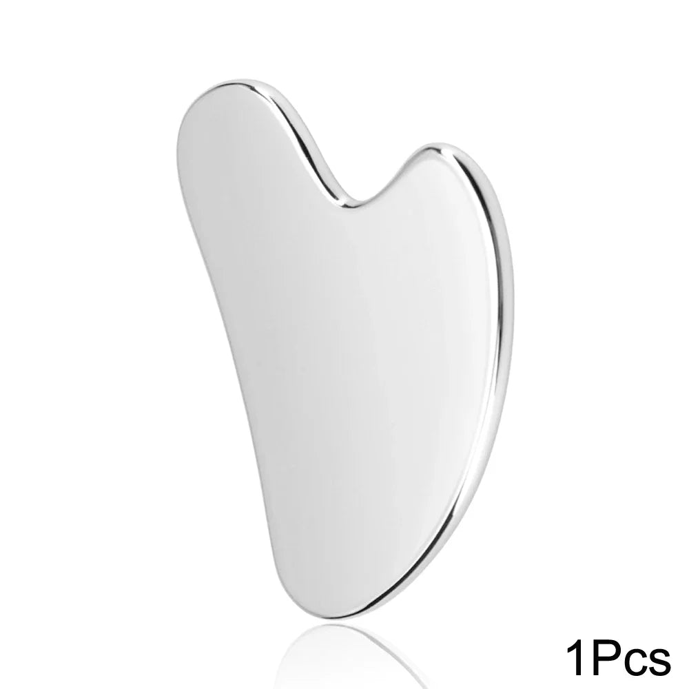 Stainless Steel Face Roller + Gua Sha Tool